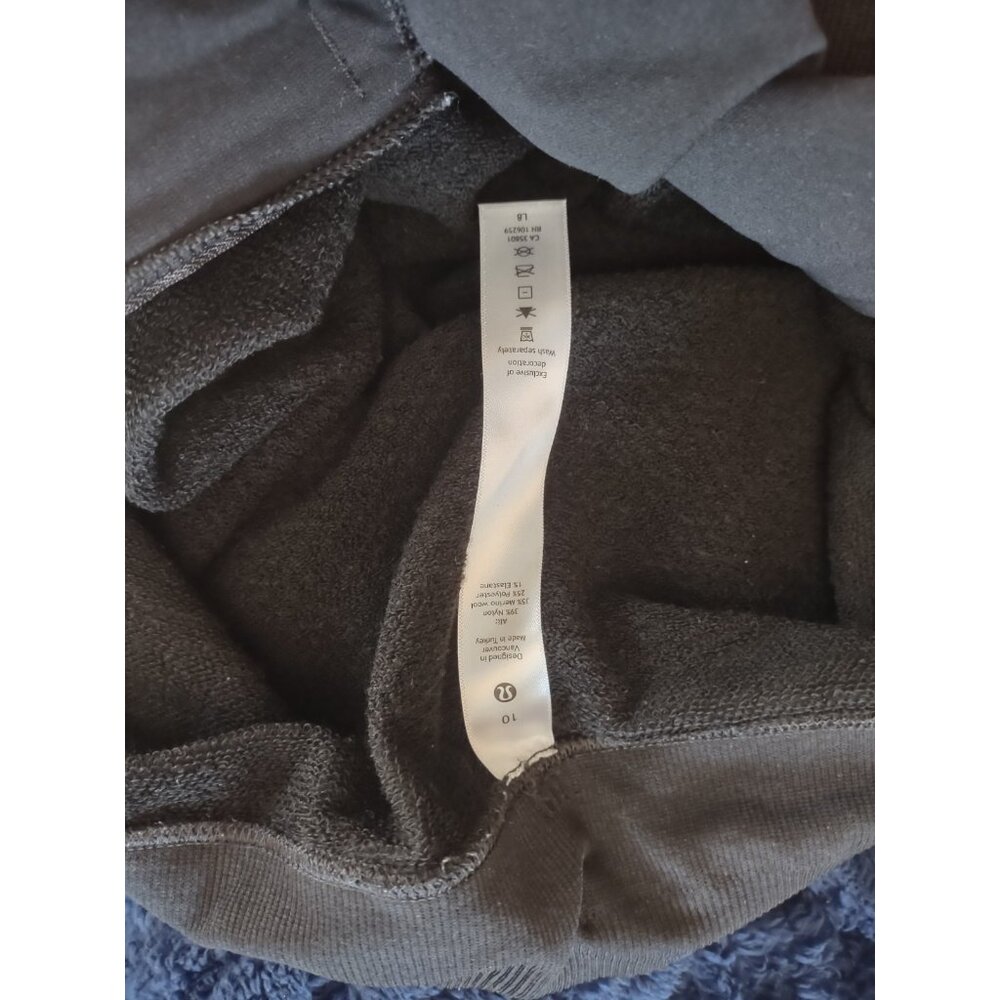 Lululemon Engineered Warmth Jogger Black Size 10 Merino Blend Waffle Zip Pockets - Picture 4 of 4